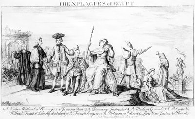 Las X Plagas de Egipto, c.1749 de English School