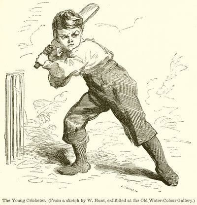 El joven jugador de cricket de English School