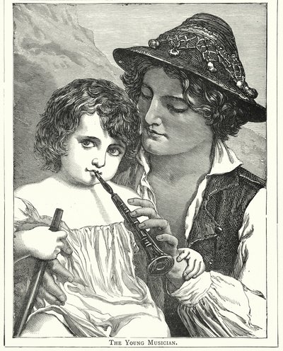 El joven músico (grabado) de English School