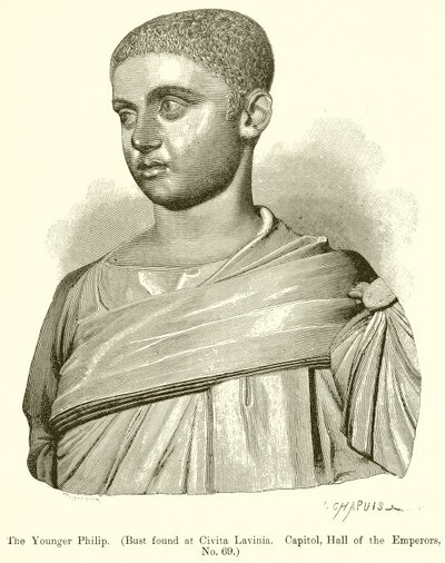 El Joven Felipe (Busto encontrado en Civita Lavinia. Capitolio, Sala de los Emperadores, No. 69) de English School
