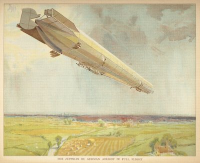 El zepelín III. Dirigible alemán en pleno vuelo. Libro de dirigibles para gente pequeña. Londres: Ernest Nister, [1912] de English School