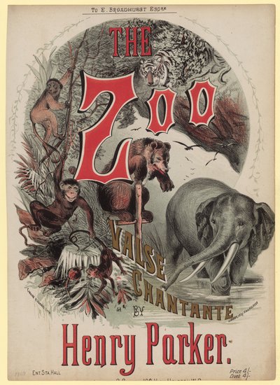 El Zoo Charante. Valse Chantante por Henry Parker de English School