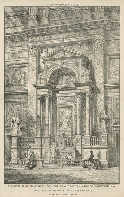 El altar de San Felipe Neri para la nueva iglesia del Oratorio de English School