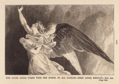 El ángel que sale con el evangelio, mensaje del primer ángel (grabado) de English School