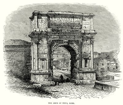 El arco de Tito, Roma (grabado) de English School