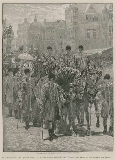 La llegada de la Reina en Estado al Instituto Imperial de English School