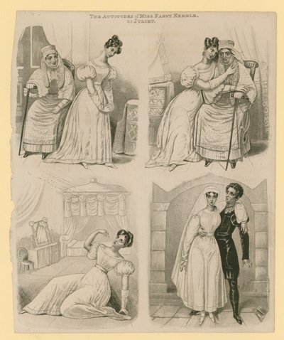 Las actitudes de Miss Fanny Kemble como Julieta de English School