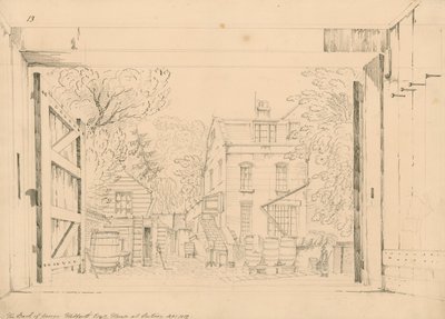 La parte trasera de la casa de George Gibbert en Putney, septiembre de 1872 de English School