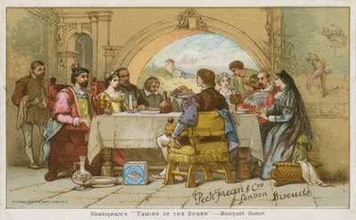 La escena del banquete de La fierecilla domada de Shakespeare de English School