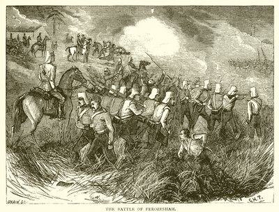 La batalla de Ferozeshah (1845) de English School