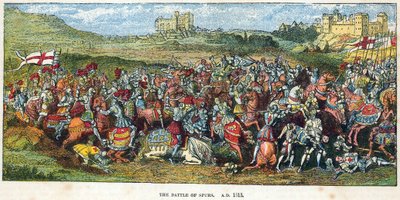 La batalla de Spurs, 1513 de English School