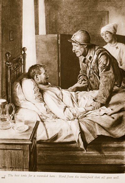 El mejor tónico para un soldado herido: Noticias del campo de batalla de que todo va bien, 1914-19 de English School
