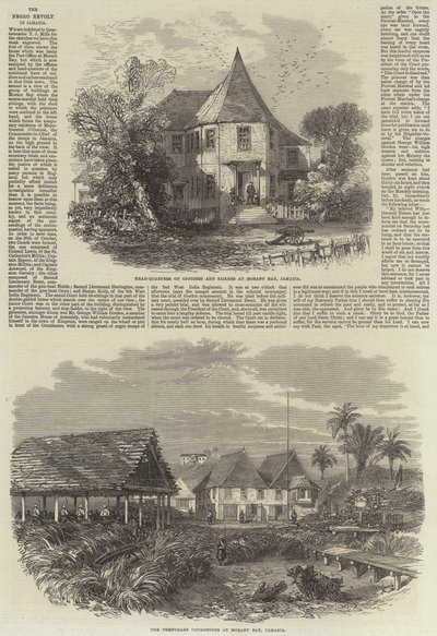 La revuelta negra en Jamaica (grabado) de English School