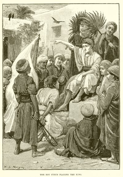 El joven Ciro jugando al rey de English School