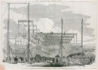El edificio en Hyde Park, Londres, para la Gran Exposición de 1851 de English School