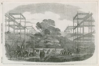El edificio en Hyde Park, Londres, para la Gran Exposición de 1851 de English School