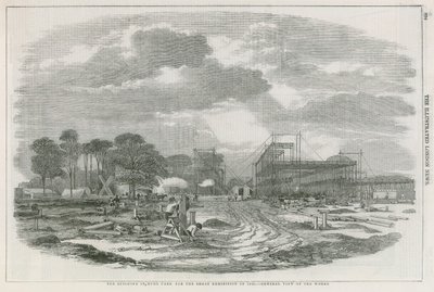 El edificio en Hyde Park, Londres, para la Gran Exposición de 1851 de English School