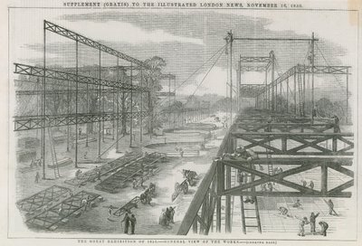El edificio en Hyde Park, Londres, para la Gran Exposición de 1851 de English School