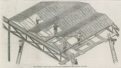 El edificio en Hyde Park, Londres, para la Gran Exposición de 1851 de English School
