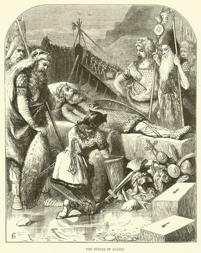 El entierro de Alarico (grabado) de English School