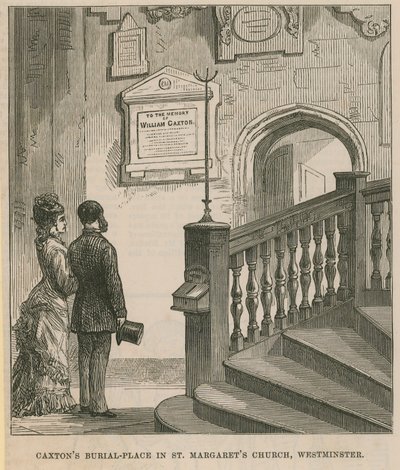 El lugar de entierro de William Caxton de English School