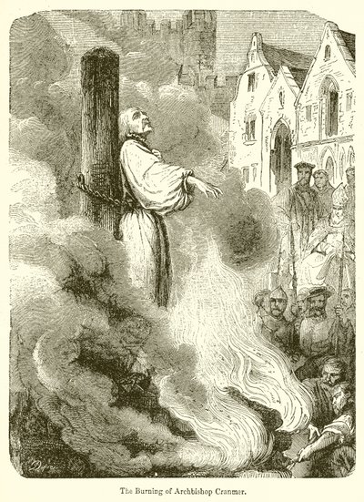 La quema del Arzobispo Cranmer de English School
