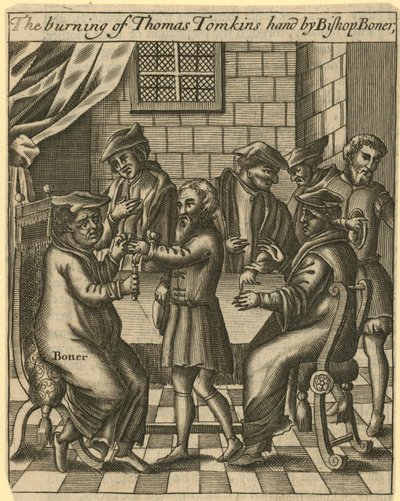 La quema de Thomas Tomkins de English School