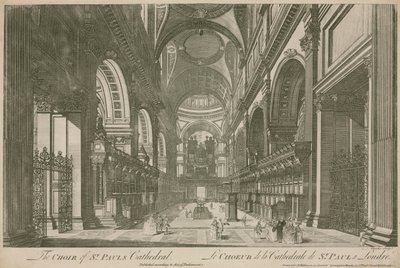 El coro de la Catedral de San Pablo, Londres de English School