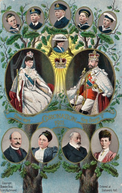 La coronación del Rey Jorge V y la Reina María de English School
