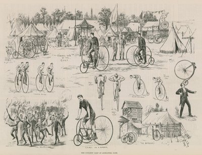 El campamento de ciclistas en Alexandra Park de English School