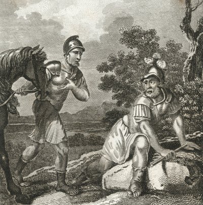 La muerte de Aemilius Paulus (grabado) de English School