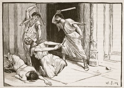 La muerte de Tiberio Graco (litografía) de English School