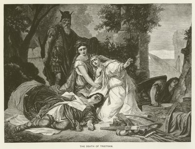 La muerte de Tristán (grabado) de English School