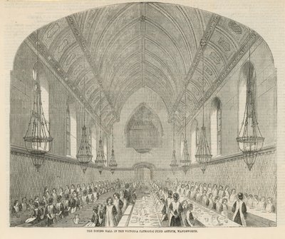 El comedor en el Asilo del Fondo Patriótico Victoria de English School