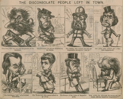 La gente desconsolada en la ciudad de English School
