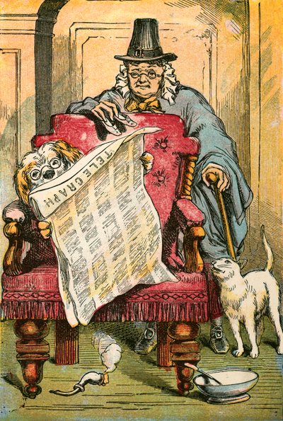 El perro leyendo las noticias de English School