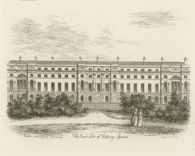El lado este de Fitzroy Square de English School