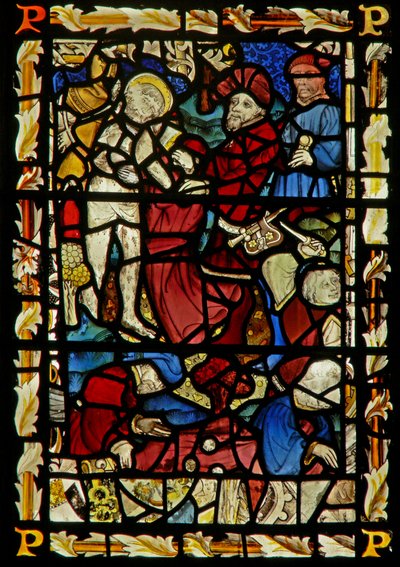 La ventana este que representa a Cristo despojado para la Crucifixión; echando suertes de English School