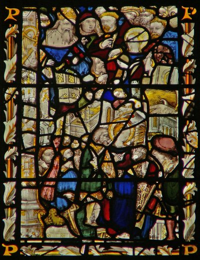 La ventana este que representa a Santa Catalina entre los filósofos de English School