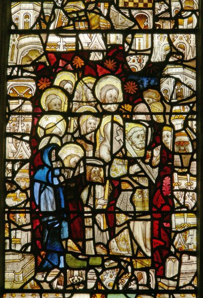 La ventana este que representa una procesión: Candelaria o Corpus Christi de English School