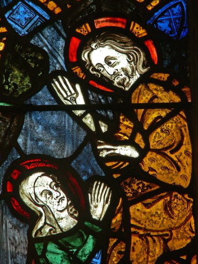 La ventana este que representa una escena de la vida de Santa María Magdalena - ¿Noli me Tangere? de English School