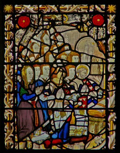 La ventana este que representa a los donantes - familia Garnysh de English School