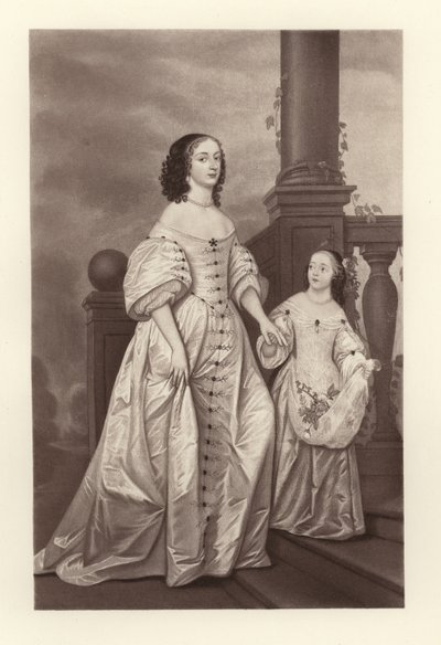 La electora Sofía y su hija Sofía Carlota, Reina de Prusia de English School