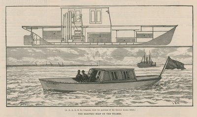 El barco eléctrico en el Támesis de English School