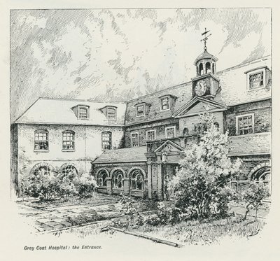 La entrada del Hospital Grey Coat de English School