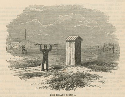 La señal de escape en los cascos de Woolwich de English School
