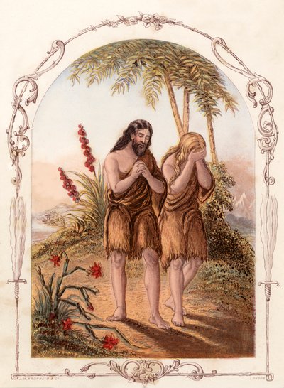 La expulsión de Adán y Eva del Jardín del Edén de English School