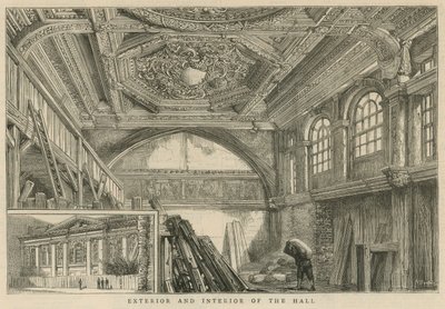 El exterior e interior del Salón de Carpinteros de English School