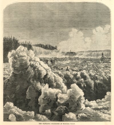 El fantástico puente de hielo en las cataratas del Niágara de English School