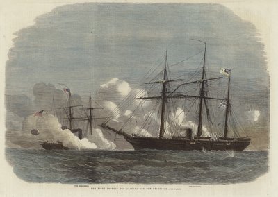 La pelea entre el Alabama y el Kearsarge de English School